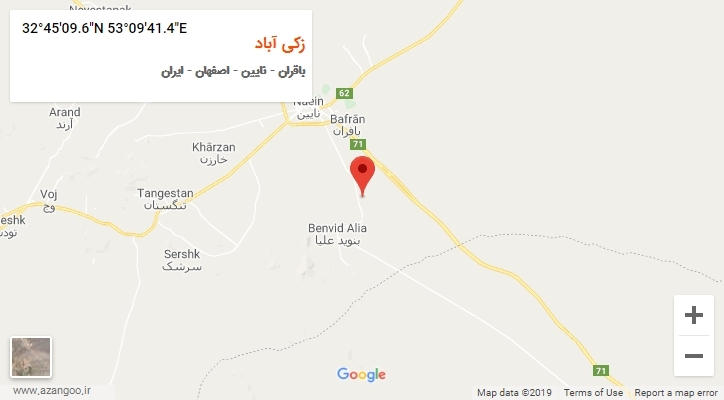 روستای زکی آباد بر روی نقشه