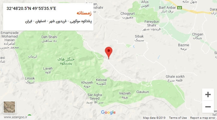 روستای زمستانه بر روی نقشه