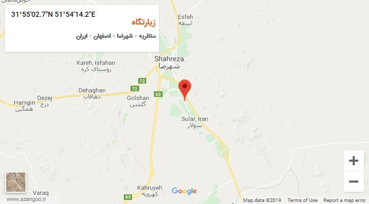 روستای زیارتگاه بر روی نقشه