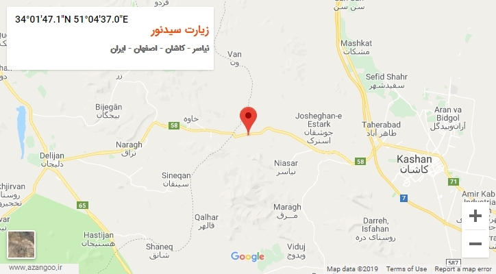 روستای زیارت سیدنور بر روی نقشه