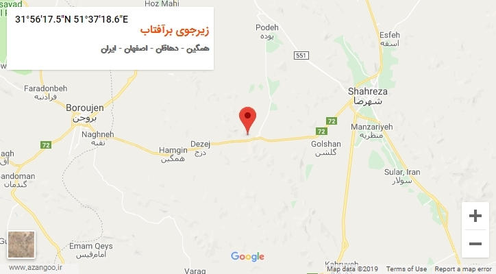 روستای زیرجوی برآفتاب بر روی نقشه
