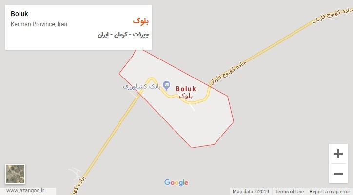 شهر بلوک بر روی نقشه