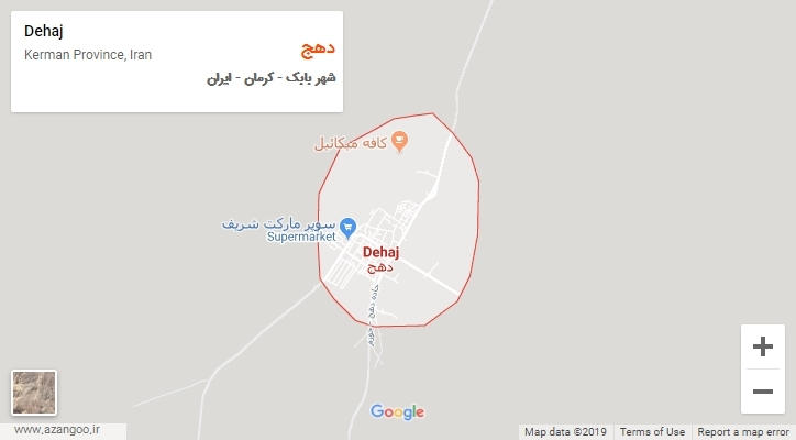 شهر دهج بر روی نقشه
