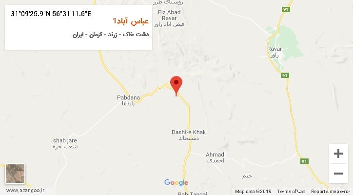 روستای عباس آباد1 بر روی نقشه