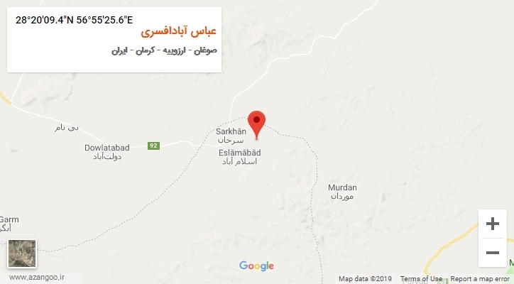 روستای عباس آبادافسری بر روی نقشه