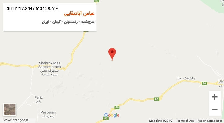 روستای عباس آبادبقایی بر روی نقشه
