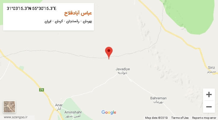 روستای عباس آبادفلاح بر روی نقشه