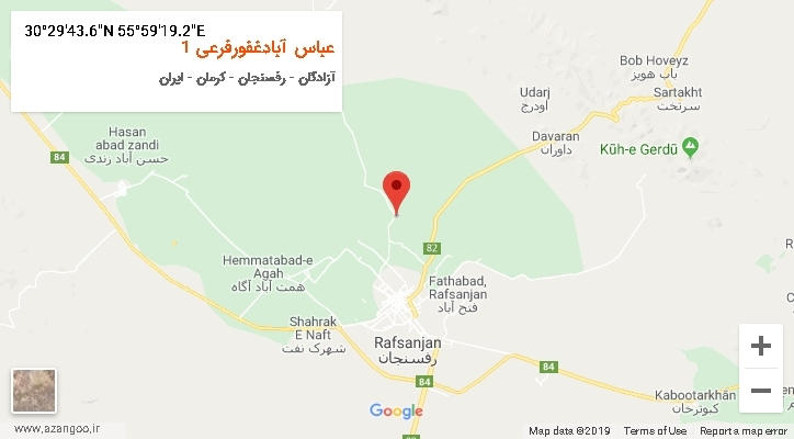 روستای عباس آبادغفورفرعی 1 بر روی نقشه