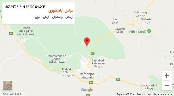 روستای عباس آبادغفوری بر روی نقشه