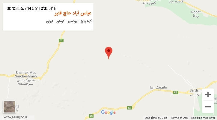 روستای عباس آباد حاج قنبر بر روی نقشه