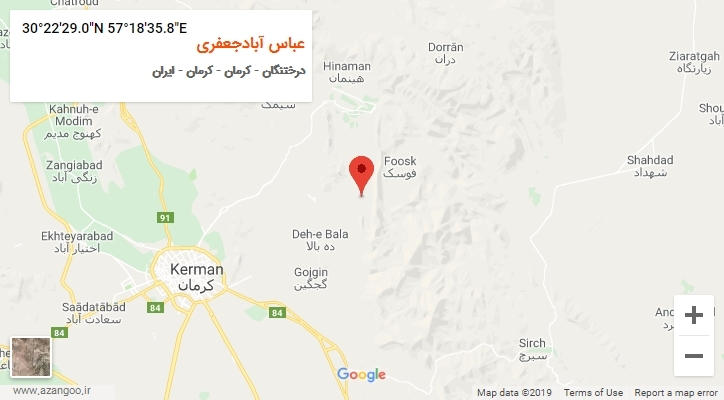 روستای عباس آبادجعفری بر روی نقشه