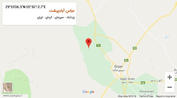 روستای عباس آبادپیشت بر روی نقشه