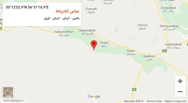 روستای عباس آبادرباط بر روی نقشه