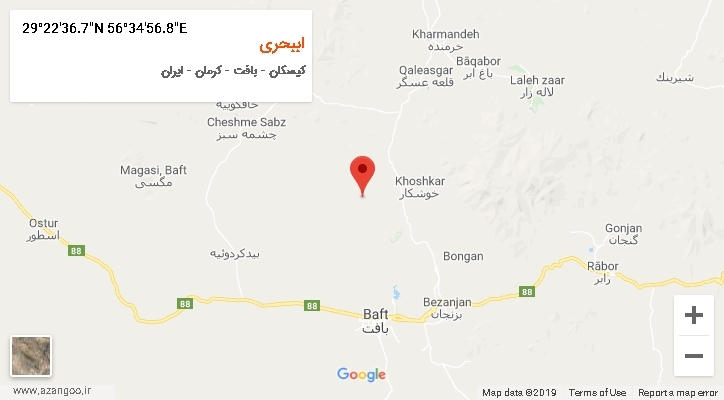 روستای اببحری بر روی نقشه