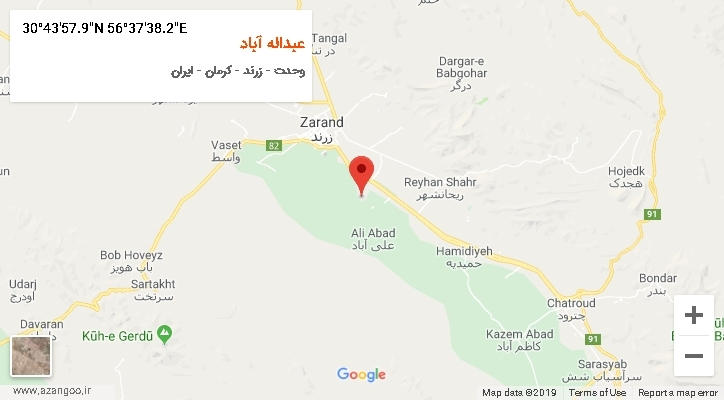 روستای عبداله آباد بر روی نقشه