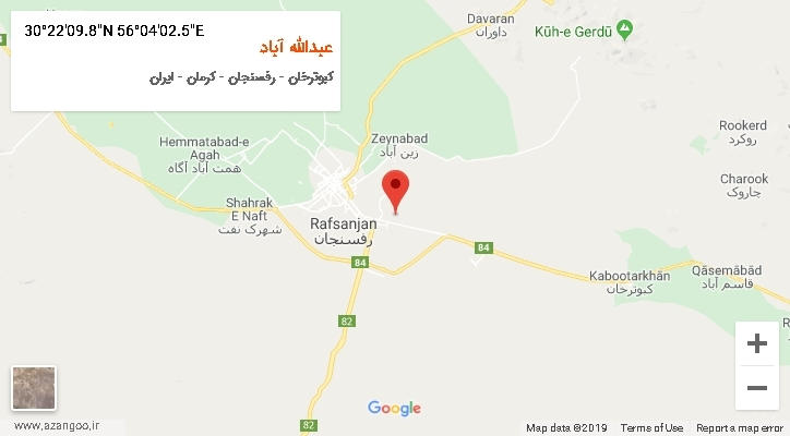 روستای عبدالله آباد بر روی نقشه