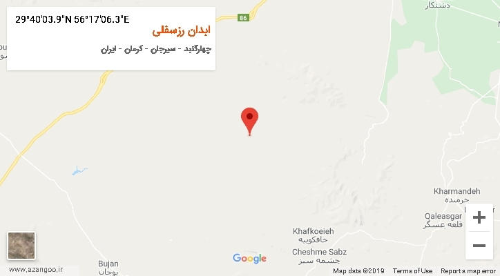 روستای ابدان رزسفلی بر روی نقشه
