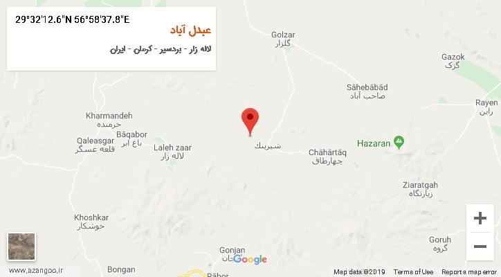 روستای عبدل آباد بر روی نقشه