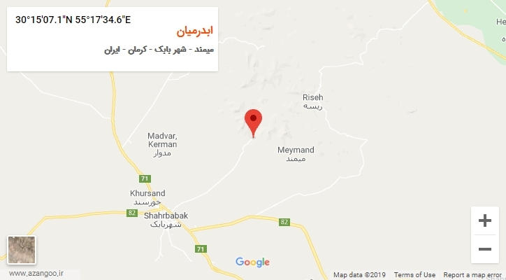 روستای ابدرمیان بر روی نقشه