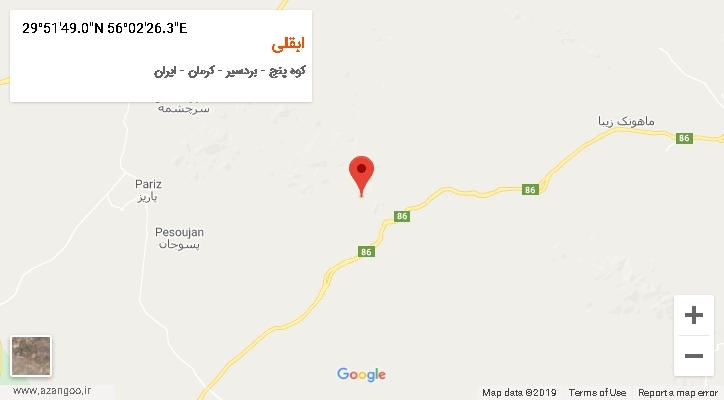 روستای ابقلی بر روی نقشه