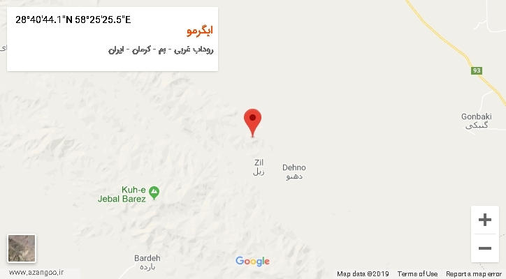 روستای ابگرمو بر روی نقشه