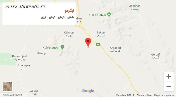 روستای ابگرمو بر روی نقشه