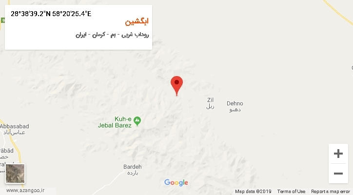 روستای ابگشین بر روی نقشه