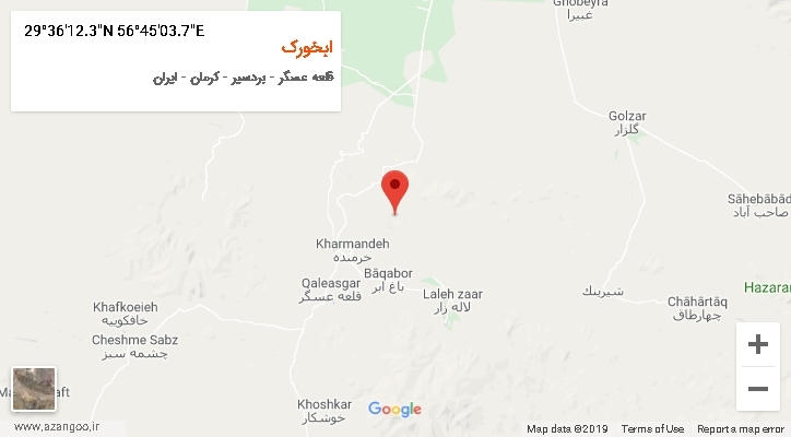 روستای ابخورک بر روی نقشه