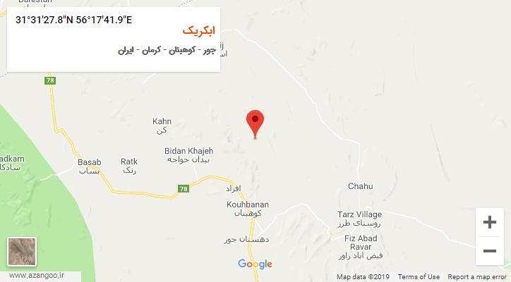 روستای ابکریک بر روی نقشه