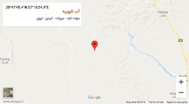 روستای آب ناروییه بر روی نقشه