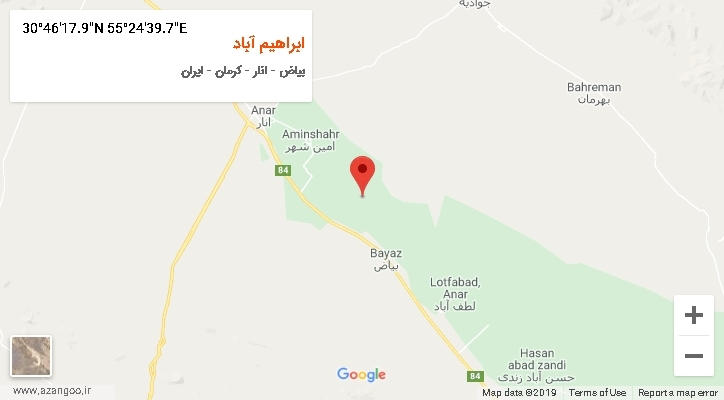 روستای ابراهیم آباد بر روی نقشه