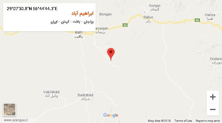 روستای ابراهیم آباد بر روی نقشه