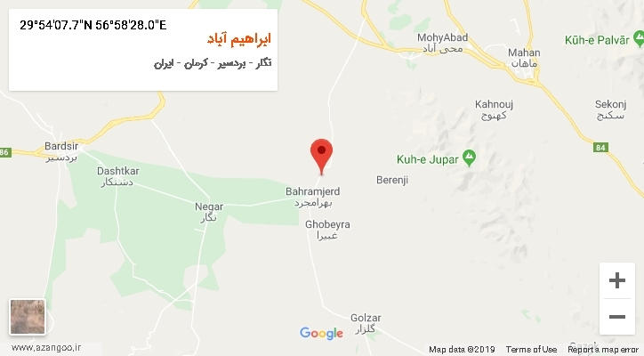 روستای ابراهیم آباد بر روی نقشه