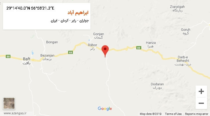 روستای ابراهیم آباد بر روی نقشه