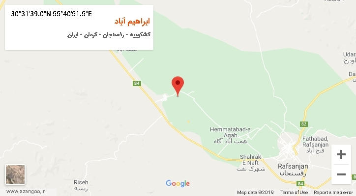 روستای ابراهیم آباد بر روی نقشه