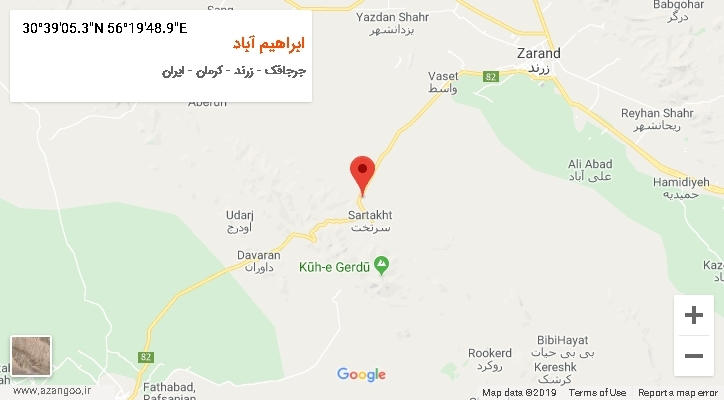 روستای ابراهیم آباد بر روی نقشه