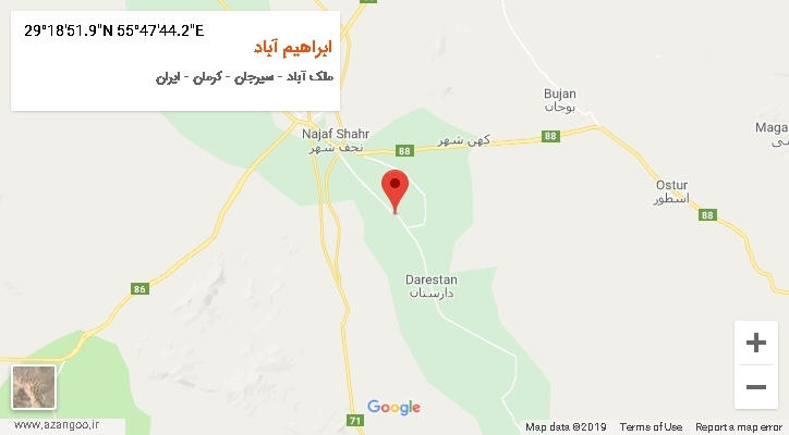 روستای ابراهیم آباد بر روی نقشه