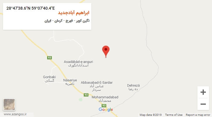 روستای ابراهیم آبادجدید بر روی نقشه