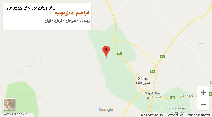 روستای ابراهیم آبادزردوییه بر روی نقشه