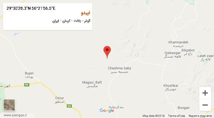 روستای ابیدو بر روی نقشه