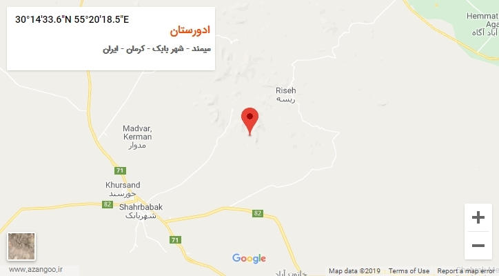 روستای ادورستان بر روی نقشه