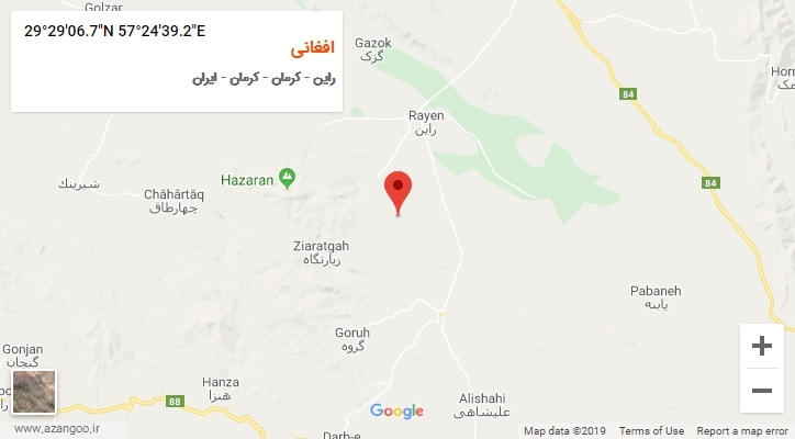 روستای افغانی بر روی نقشه