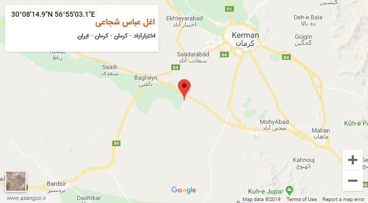 روستای اغل عباس شجاعی بر روی نقشه