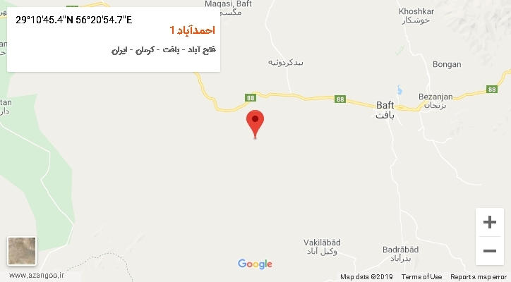 روستای احمدآباد1 بر روی نقشه