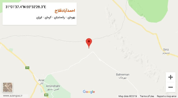 روستای احمدآبادفلاح بر روی نقشه