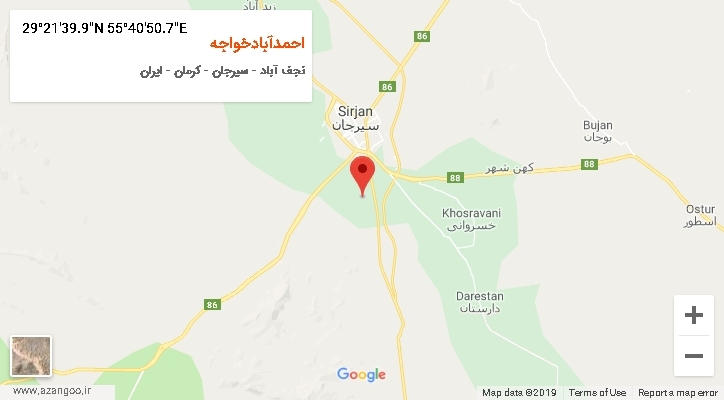 روستای احمدآبادخواجه بر روی نقشه