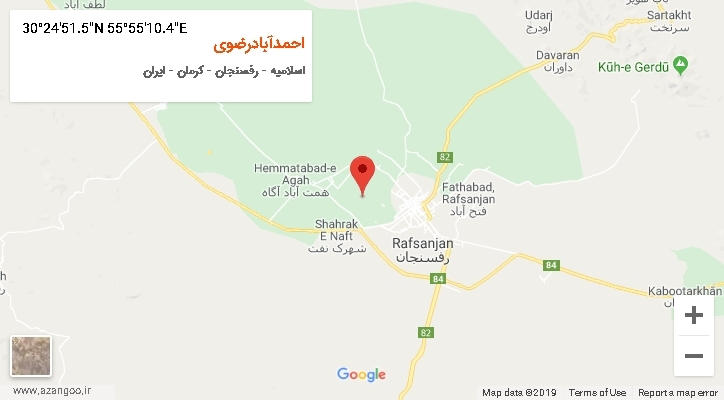 روستای احمدآبادرضوی بر روی نقشه