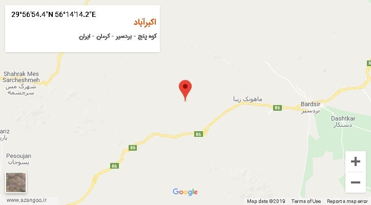 روستای اکبرآباد بر روی نقشه