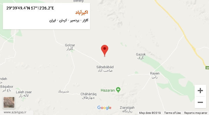 روستای اکبرآباد بر روی نقشه