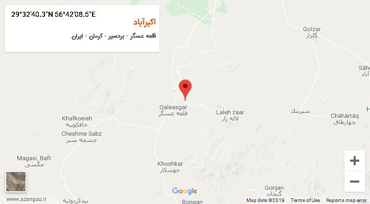 روستای اکبرآباد بر روی نقشه
